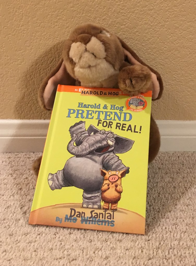 Caramel really enjoyed reading Harold and Hog Pretend for Real! by Dan Santat.