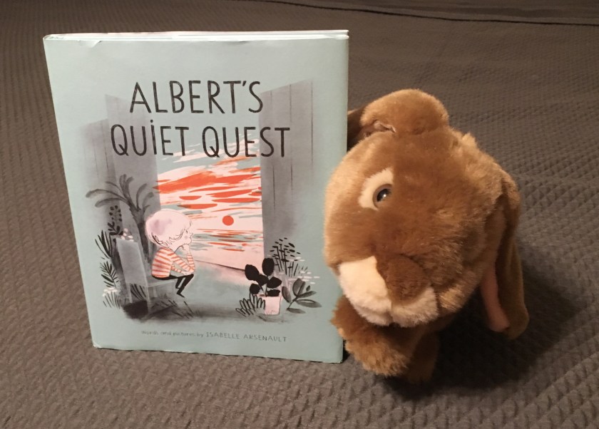Caramel really enjoyed reading Albert's Quiet Quest by Isabelle Arsenault.