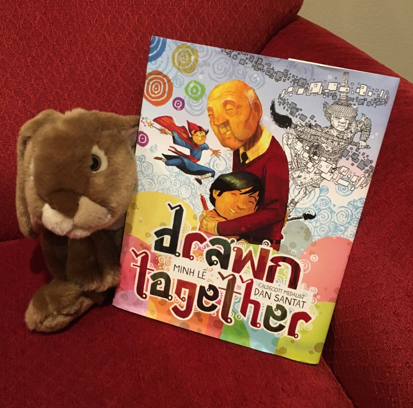 Caramel reviews Drawn Together, written by Minh Le and illustrated by Dan Santat. 