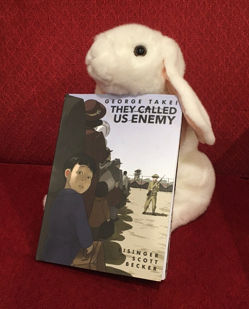 Marshmallow reviews They Called Us Enemy, written by the Star Trek veteran George Takei together with Justin Eisinger and Steven Scott, and illustrated by Harmony Becker.