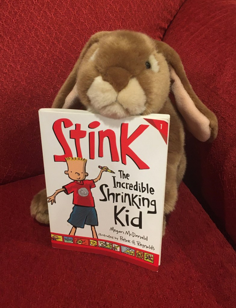 Caramel reviews Stink: The Incredible Shrinking Kid, written by Megan McDonald and illustrated by Peter H. Reynolds. 