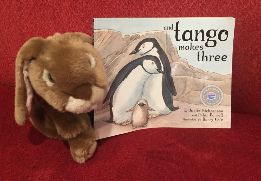 Caramel has enjoyed reading And Tango Makes Three, written by Peter Parnell and Justin Richardson, and illustrated by Henry Cole. 