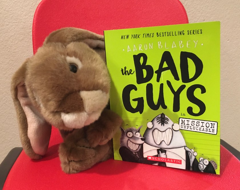 Caramel reviews The Bad Guys in Mission Unpluckable by Aaron Blabey (Bad Guys #2).