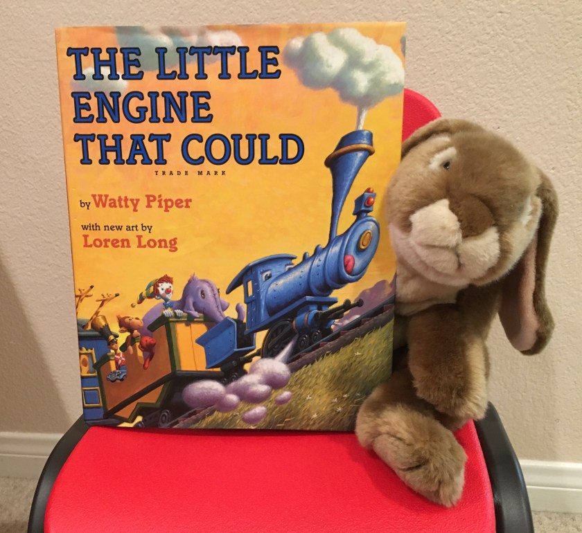 Caramel recommends The Little Engine That Could, by Watty Piper, with new art by Loren Long, to all little bunnies and their big people. 