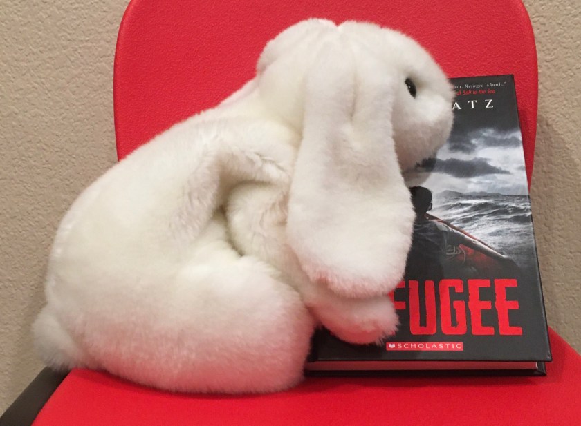 Marshmallow rates Refugee by Alan Gratz 100% (though it is definitely not a happy book). 