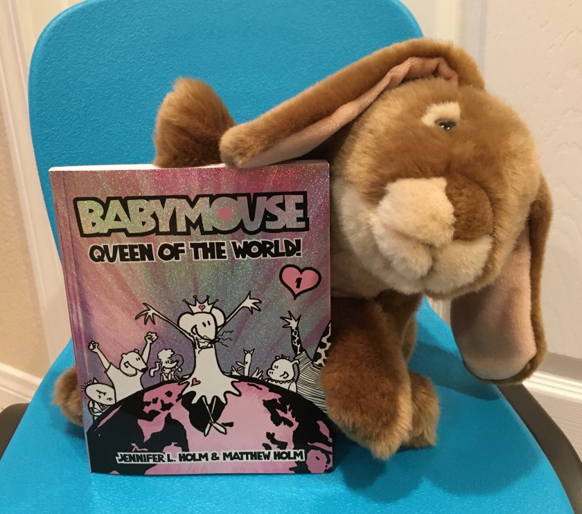 Caramel enjoyed reading Babymouse: Queen of the World , the first book in the Babymouse series, written by Jennifer L. Holm and illustrated by Matthew Holm, and is looking forward to reading more Babymouse books. 
