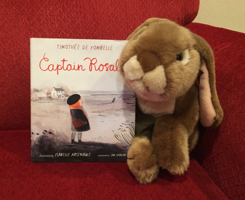 Caramel really liked Captain Rosalie, written by Timothee De Fombelle and illustrated by Isabelle Arsenault, and recommends it to other little bunnies. 