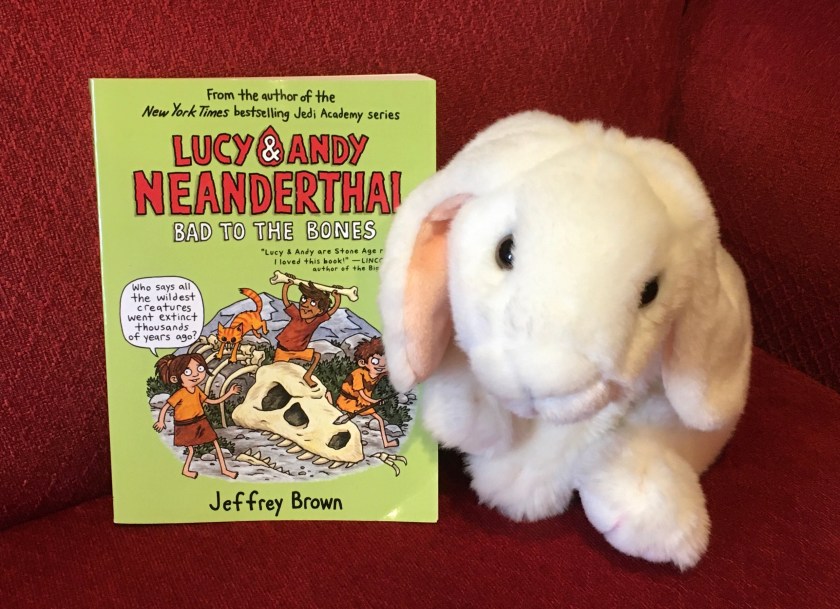 Marshmallow reviews Lucy and Andy Neanderthal: Bad to the Bones (the third book in the Lucy and Andy Neanderthal series) by Jeffrey Brown.