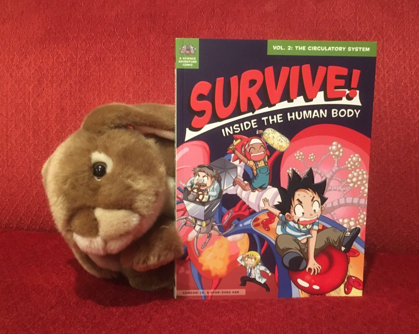 Caramel enjoyed reading Survive! Inside the Human Body: The Circulatory System by Hyun-Dong Han, and recommends it to all bunnies interested in learning about the human body. 