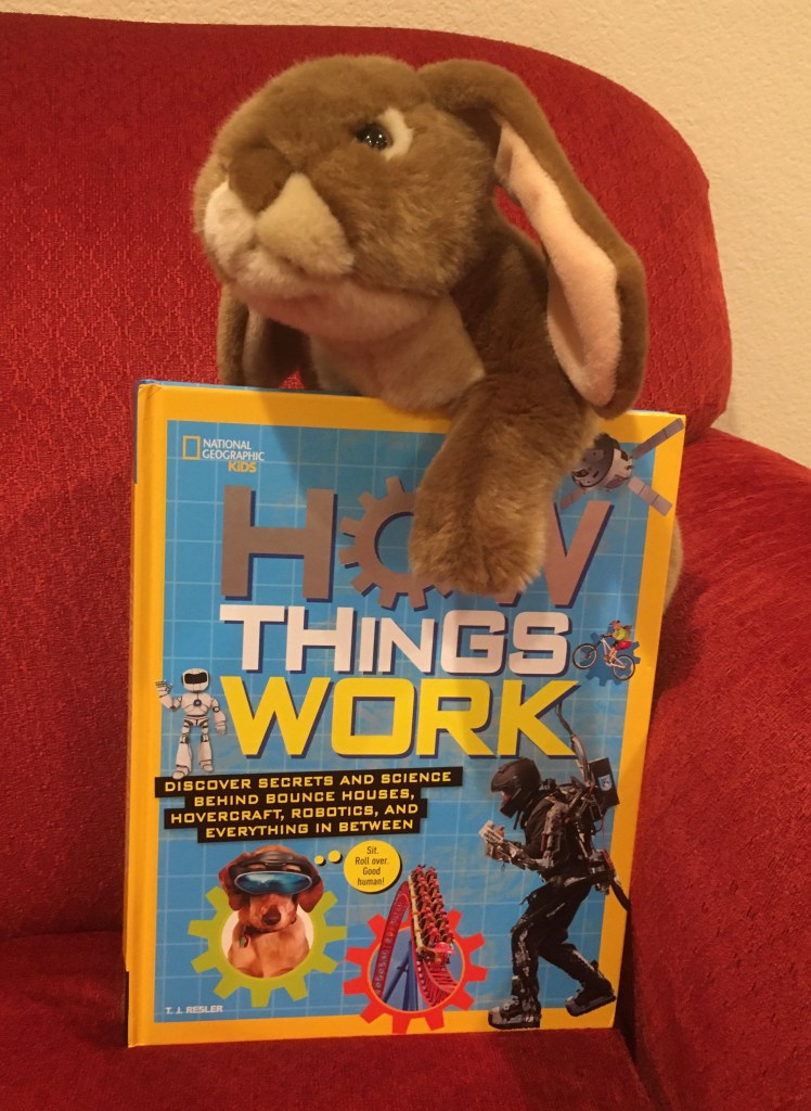 Caramel loved reading and looking at the pictures in How Things Work by T. J. Resler.