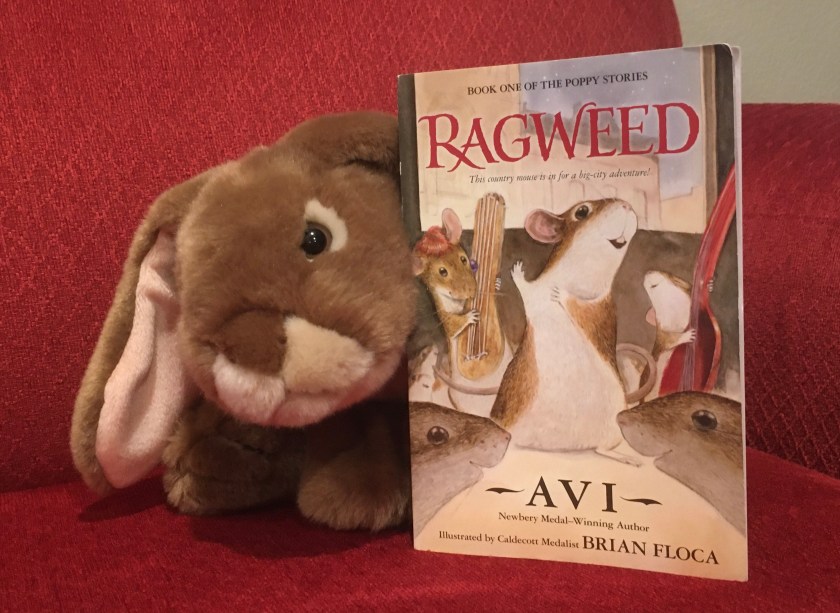 Caramel enjoyed reading Ragweed, written by Avi and illustrated by Brian Floca. 