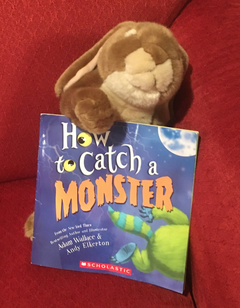 Caramel has enjoyed reading How to Catch a Monster by Adam Wallace and Andy Elkerton, and recommends it to all little bunnies who love monsters and those others who are scared of the monster in their closets. 