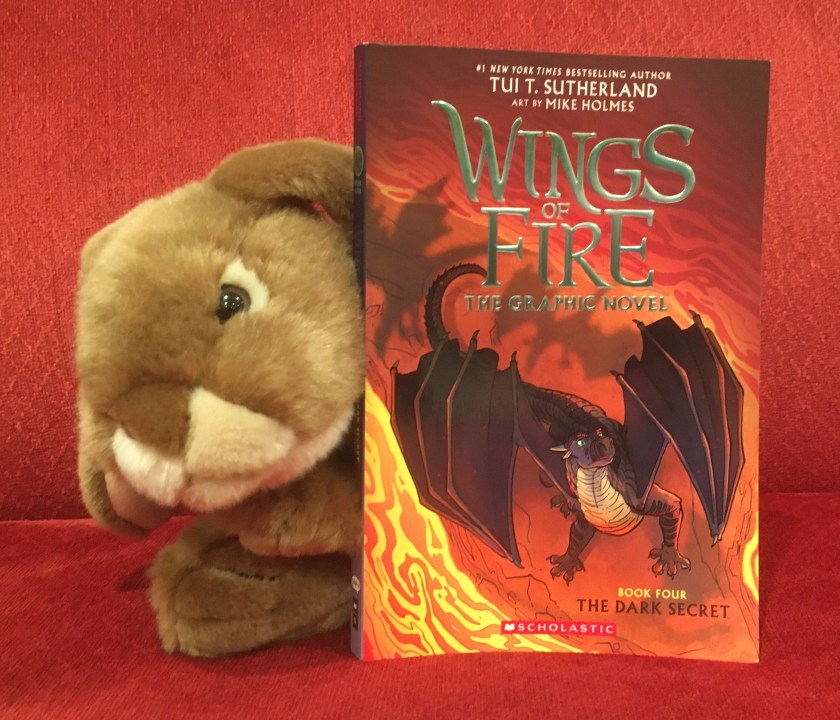Caramel reviews The Dark Secret (Book Four of Wings of Fire) by Tui Sutherland and Mike Holmes.