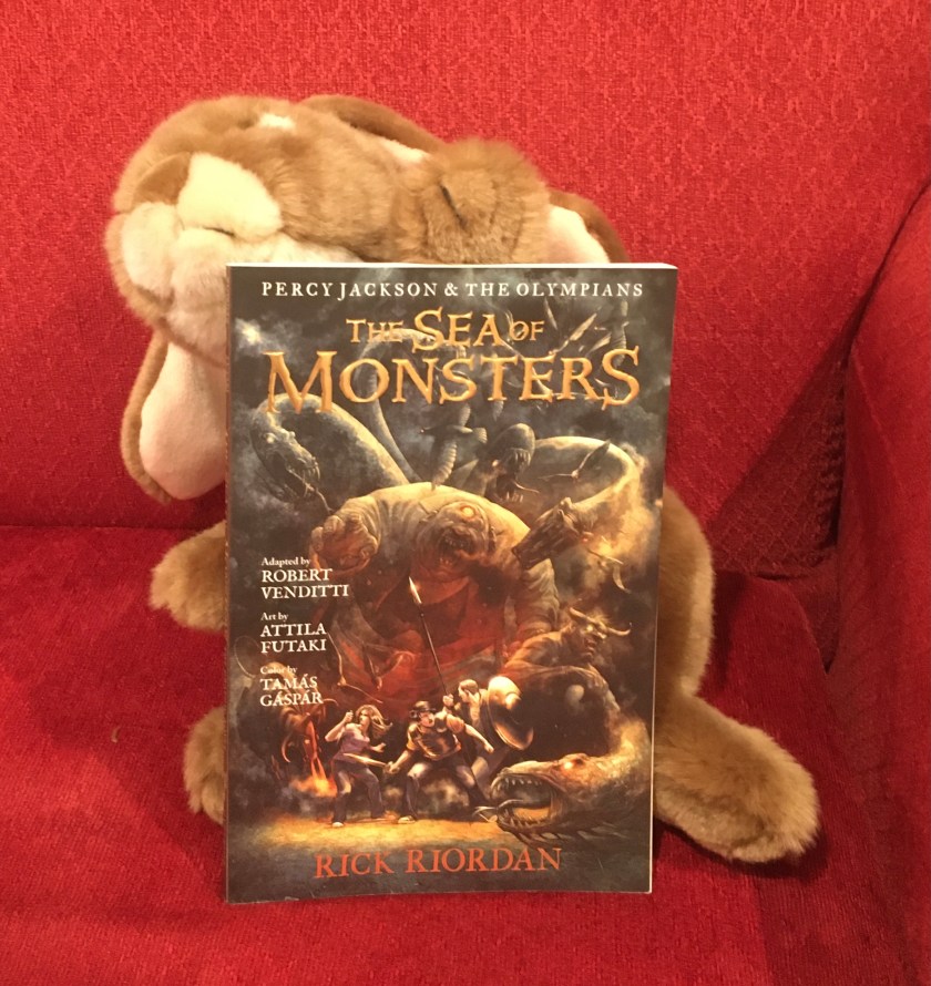 Caramel enjoyed reading The Sea of Monsters: The Graphic Novel by Rick Riordan, adapted by Robert Venditti, with Attila Futaki, Tamas Gaspar, and Chris Dickey.