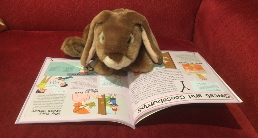 Caramel is reading The Science of Acne and Warts: The Itchy Truth About Skin by Alex Woolf. 