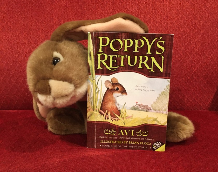 Caramel enjoyed reading Poppy's Return by Avi and is looking forward to reading the nest and last book in the series soon.