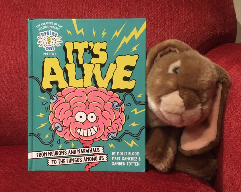Caramel loved reading the Brains On! book It's Alive: From Neurons and Narwhals to the Fungus Among Us, by Molly Bloom, Marc Sanchez, and Sanden Totten, and cannot wait to share all his new facts with friends and family. 