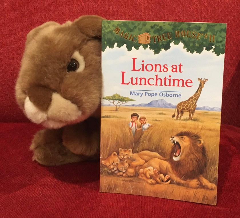 Caramel reviews Lions at Lunchtime (Magic Tree House #11) by Mary Pope Osborne.