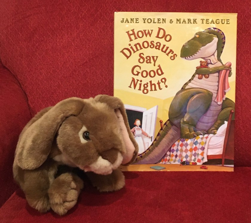 Caramel reviews How Do Dinosaurs Say Good Night? (2000),  written by Jane Yolen and illustrated by Mark Teague.
