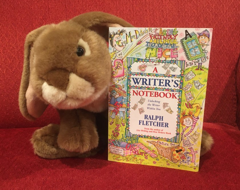 Caramel enjoyed reading A Writer's Notebook by Ralph Fletcher, and will probably continue to doodle and write in his notebook in the coming months and years. .