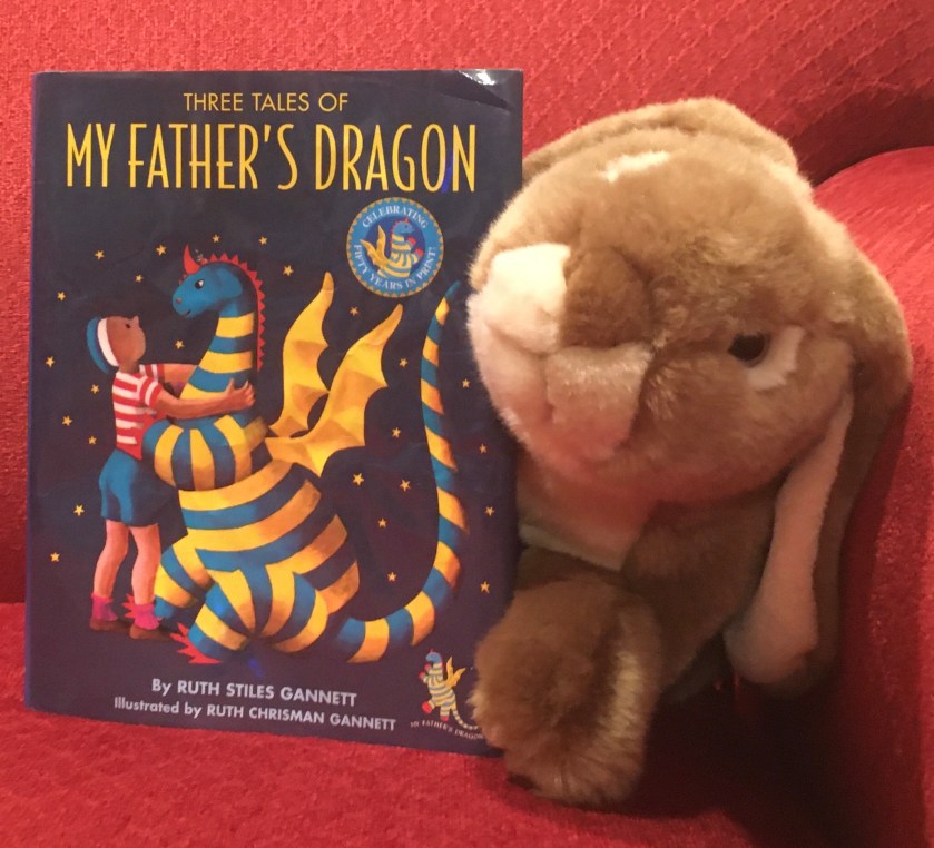 Caramel reviews Three Tales of My Father's Dragon, written by Ruth Stiles Gannett and illustrated by Ruth Chrisman Gannett.
