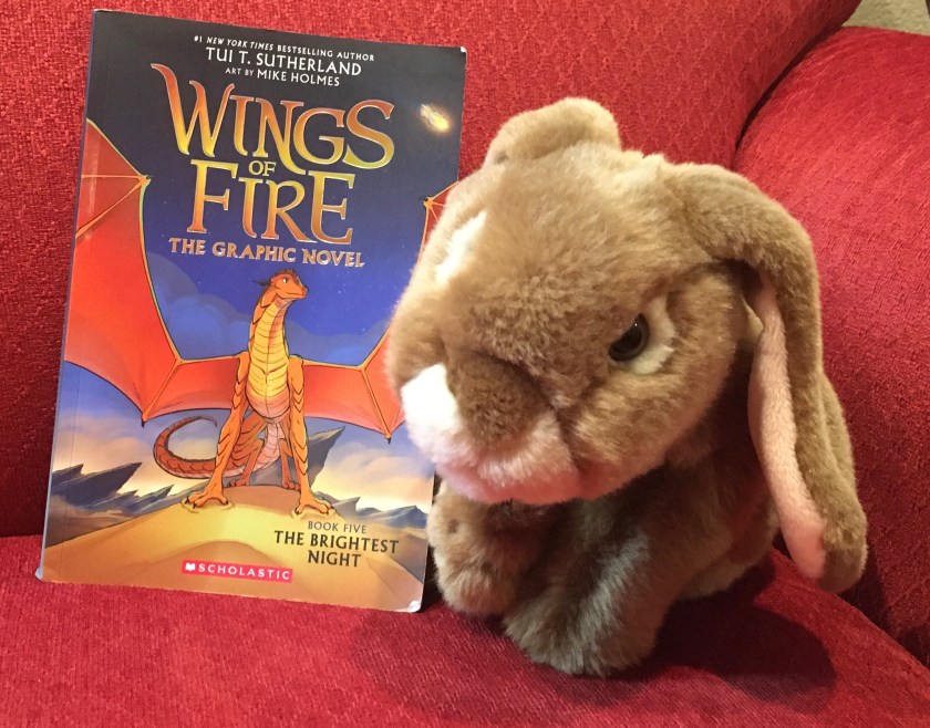 Caramel reviews The Brightest Night (the graphic novel version of Book Five of Wings of Fire) by Tui Sutherland and Mike Holmes.