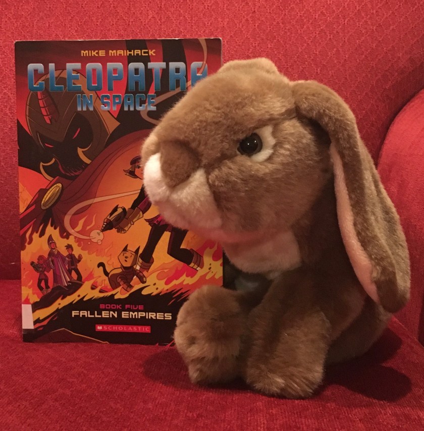 Caramel enjoyed reading Cleopatra in Space: Fallen Empires by Mike Maihack, and is ready to move on to the sixth book in the series. 