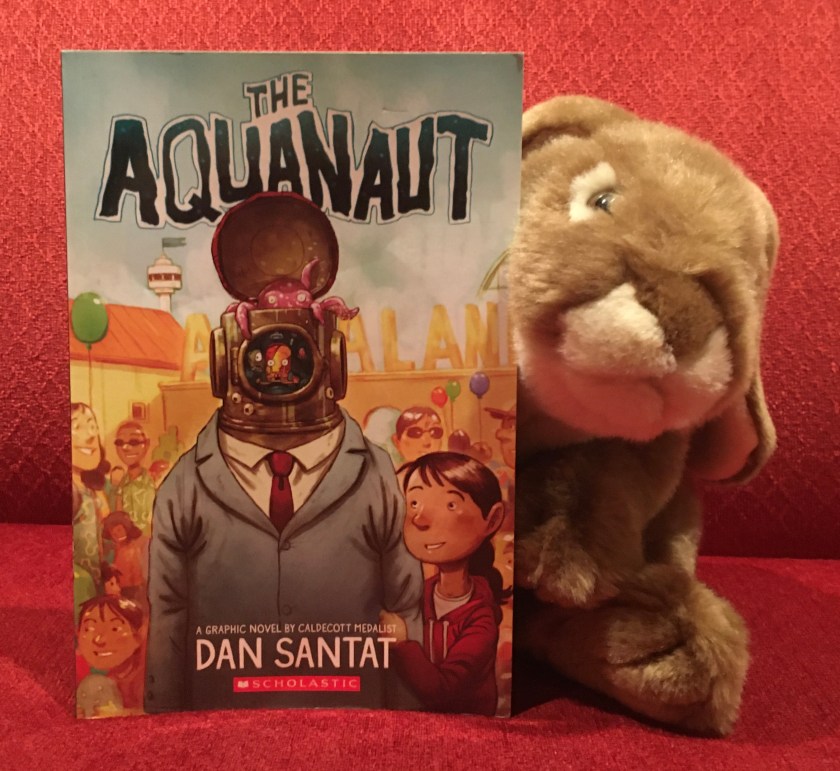 Caramel loved reading The Aquanaut by Dan Santat and recommends it to any bunny who loves graphic novels, the ocean, and other living creatures. 