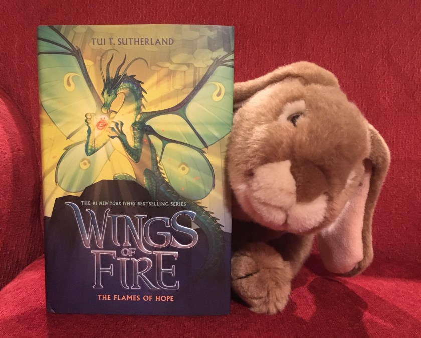 Caramel loved reading The Flames of Hope (Book Fifteen of the Wings of Fire series) by Tui Sutherland, but he thinks he will need a lot more books in this world to be completely satisfied. 