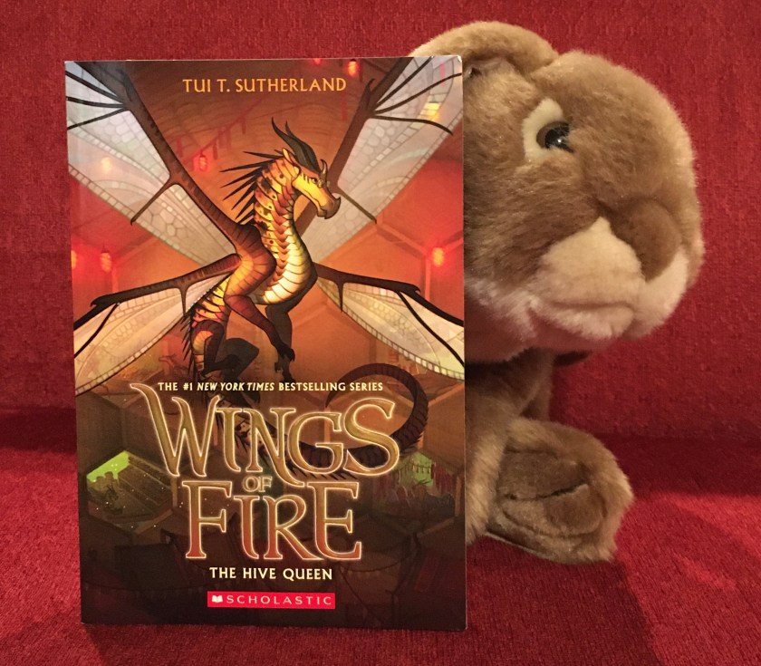 Caramel reviews The Hive Queen (Book Twelve of the Wings of Fire series) by Tui Sutherland.