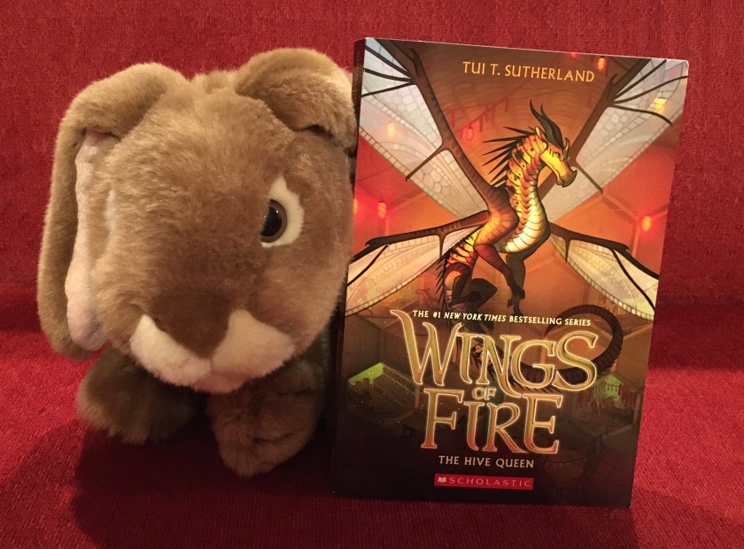 Caramel loved reading The Hive Queen (Book Twelve of the Wings of Fire series) by Tui Sutherland, and is eager to dive into the next book in the series.