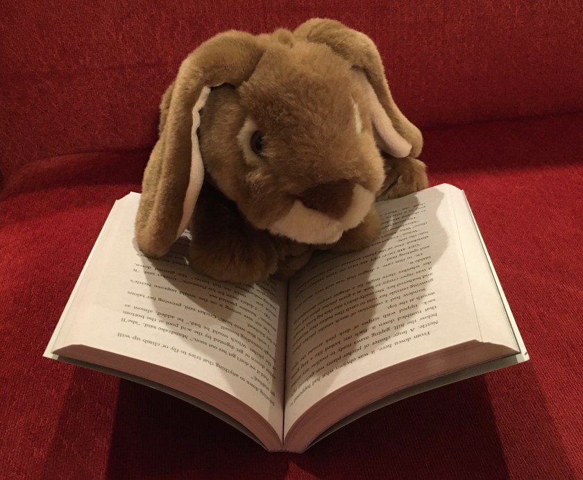 Caramel is reading The Poison Jungle (Book Thirteen of the Wings of Fire series) by Tui Sutherland.