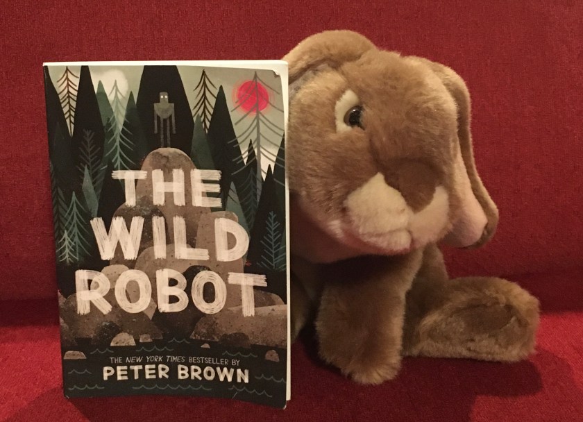 Caramel loved reading The Wild Robot by Peter Brown and is eager to read about the next adventures of Roz.