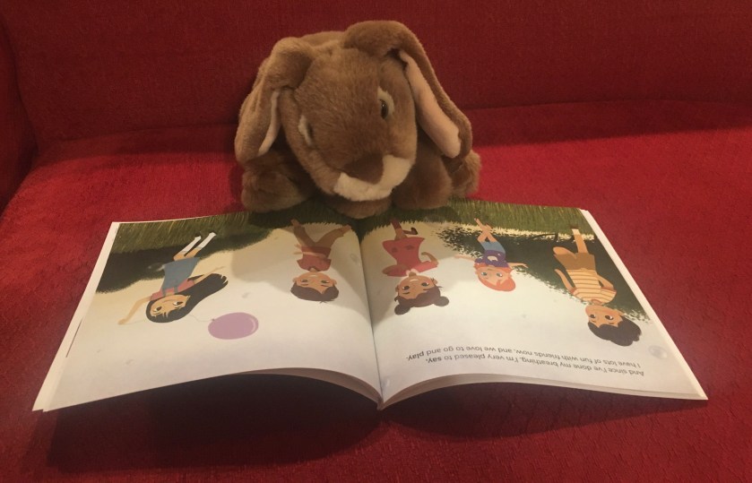 Caramel is reading Breathing is My Superpower by Alicia Ortego. 