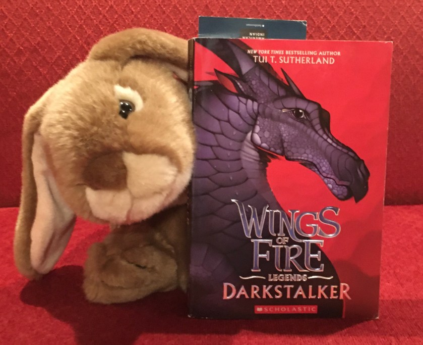 Caramel enjoyed reading Darkstalker by Tui Sutherland and learning some more of the backstory of the characters of his beloved Wings of Fire series. He's clearly not done with this series!