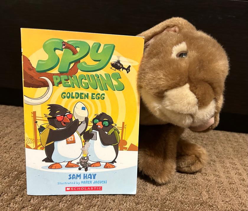 Caramel reviews Spy Penguins: Golden Egg, written by Sam Hay and illustrated by Marek Jagucki. 