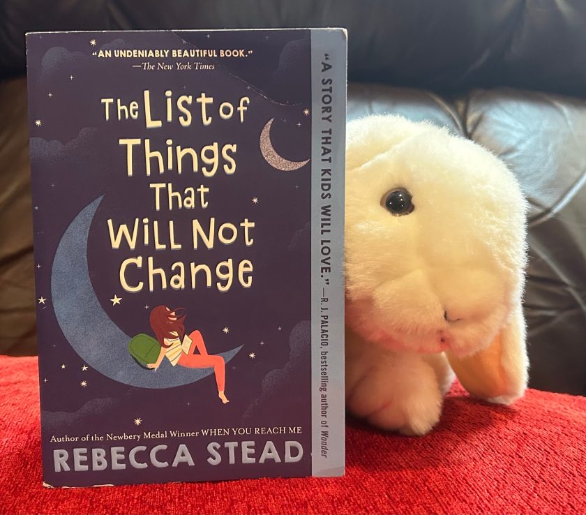 Marshmallow rates The List of Things That Will Not Change by Rebecca Stead 95%.