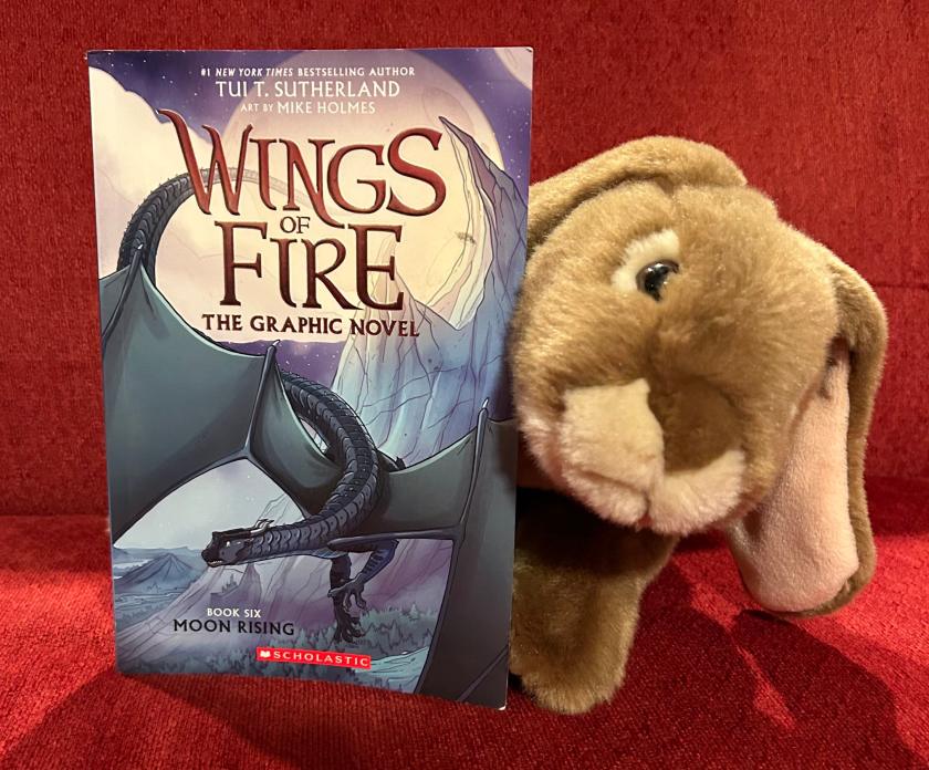 Caramel reviews Moon Rising (the graphic novel version of Book Six of Wings of Fire) by Tui Sutherland and Mike Holmes.