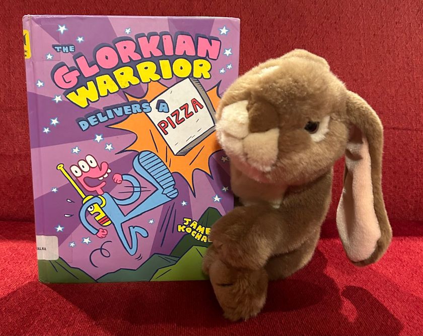 Caramel reviews The Glorkian Warrior Delivers Pizza by James Kochalka.