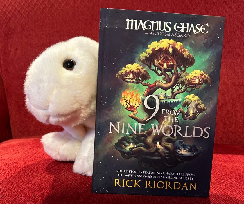 Marshmallow rates Nine from the Nine Worlds by Rick Riordan 100%.