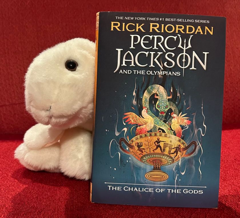 Marshmallow reviews The Chalice of the Gods by Rick Riordan.
