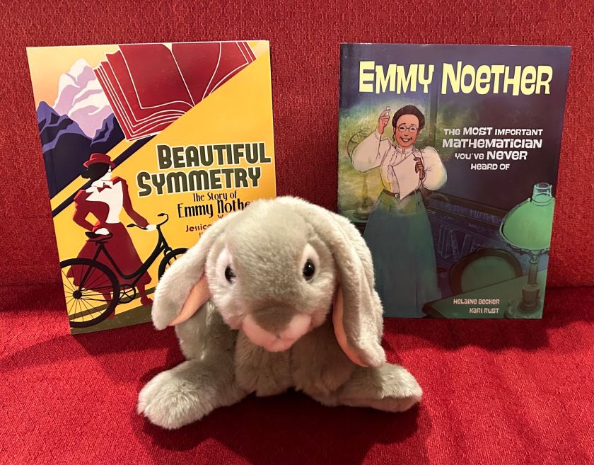 Sprinkles reviews two children's books about Emmy Noether: Beautiful Symmetry: The Story of Emmy Noether, written by Jessica Christianson and illustrated by Brittany Goris, and Emmy Noether: The Most Important Mathematician You've Never Heard Of, written by Helaine Becker and illustrated by Kari Rust.