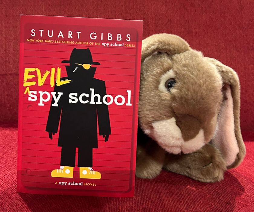 Caramel enjoyed reading Evil Spy School by Stuart Gibbs and is ready for book four!