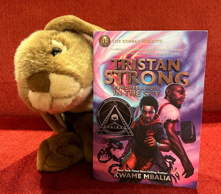 Caramel enjoyed reading Tristan Strong Punches a Hole in the Sky by Kwame Mbalia and is keen to read the second book soon. 