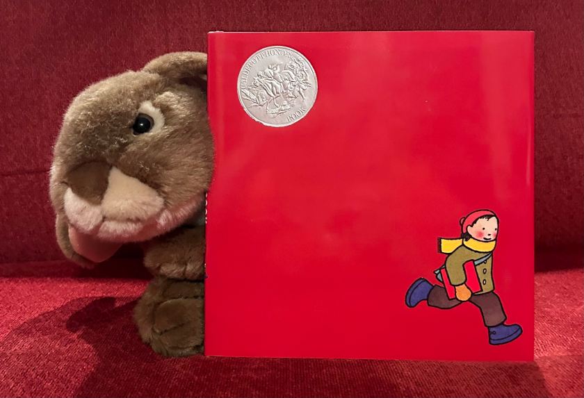 Caramel loved reading The Red Book by Barbara Lehman and recommends all bunnies to check it out.