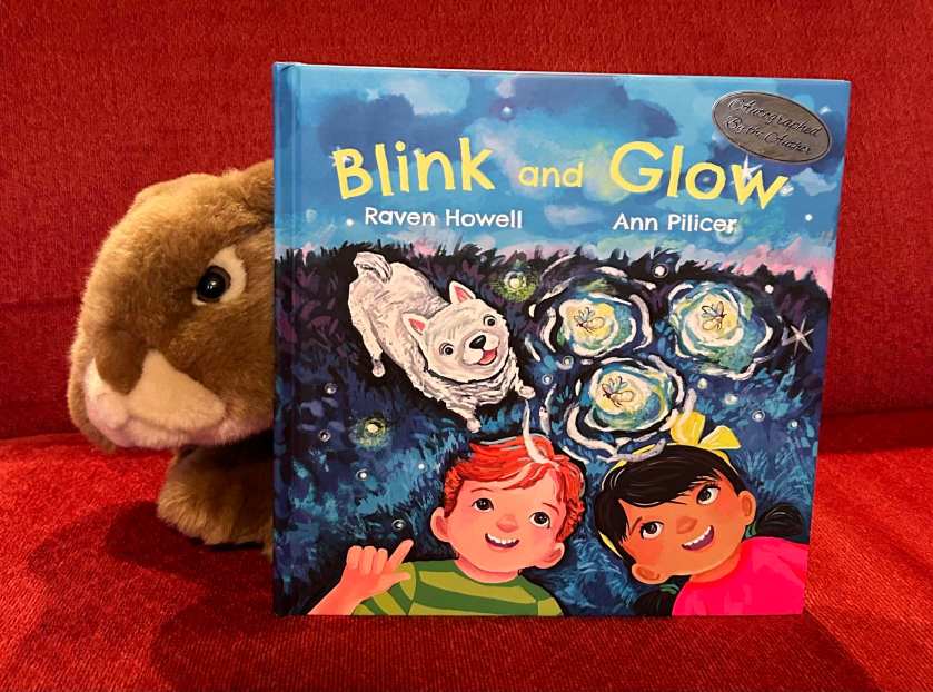 Caramel loved reading Blink and Glow, written by Raven Howell and illustrated by Ann Pilicer, and recommends it to all little bunnies who love colorful books and fun stories about animals. 