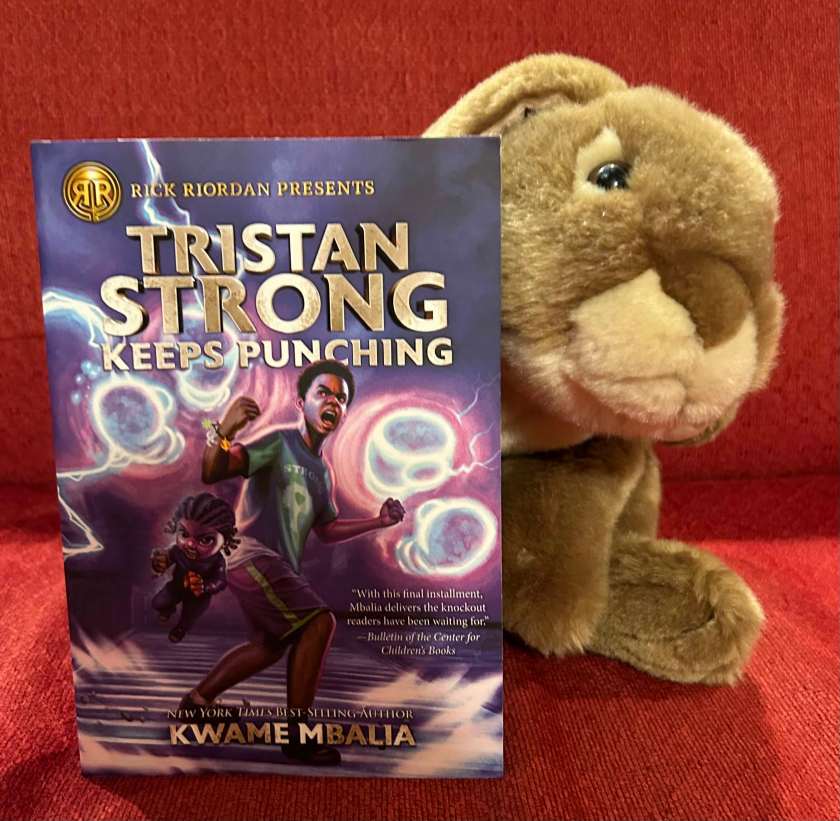 Caramel enjoyed reading Tristan Strong Keeps Punching by Kwame Mbalia and recommends the trilogy to other young bunnies who love to read mythological adventures. 