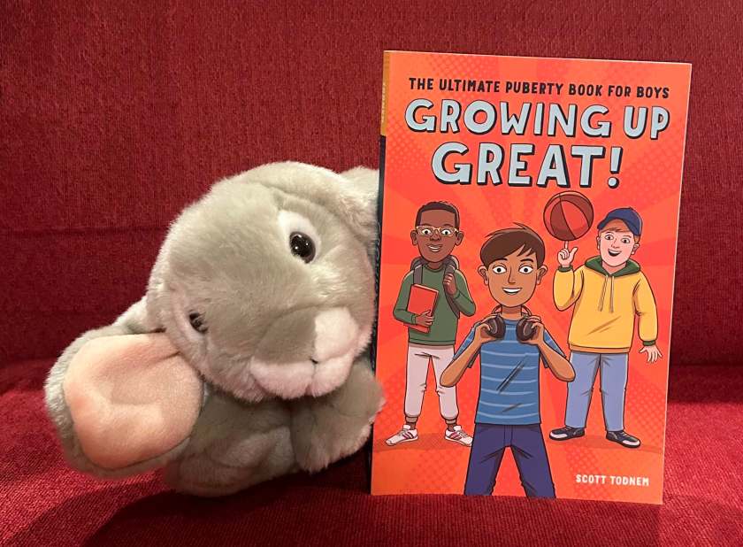 Sprinkles reviews Growing Up Great!: The Ultimate Puberty Book for Boys, written by Scott Todnem and illustrated by Anjan Sarkar.