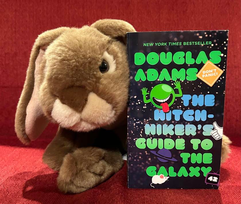Caramel enjoyed reading The Hitchhiker's Guide to the Galaxy by Douglas Adams and is keen to read more from this series. 