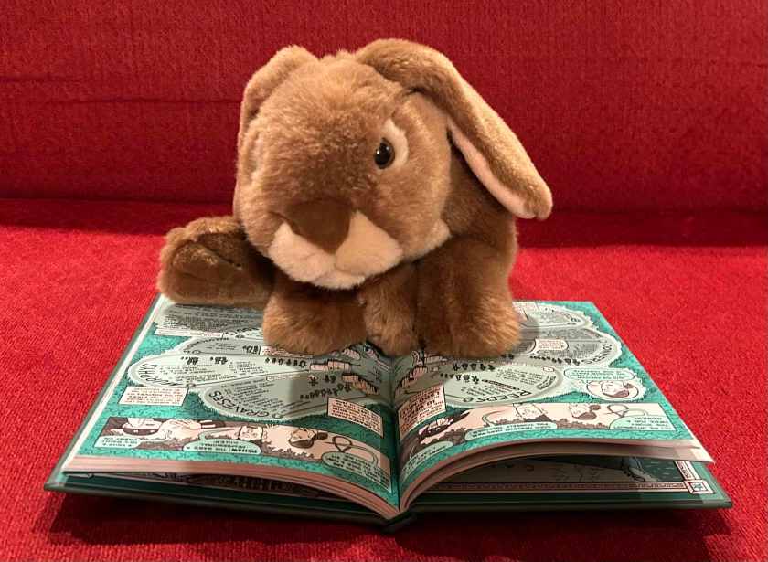 Caramel is reading Nathan Hale’s Hazardous Tales #5: Donner Dinner Party by Nathan Hale.